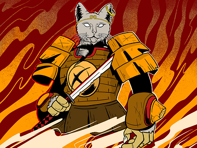 Cat warrior artwork digitalart drawing handdrawn illustration procreate services