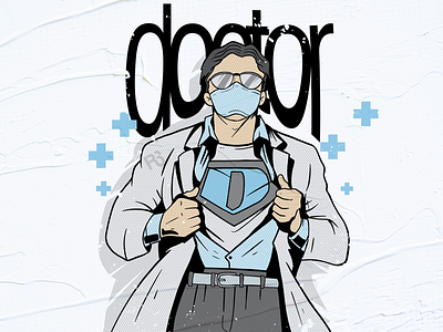 Super doctor artwork corona covid covid19 doctor drawing illustration super