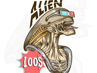 Alien on sale alien art artwork drawing freelance design handdrawn illustration illustrator shirt tshirt tshirtdesign vector