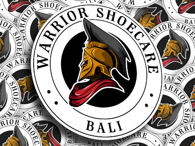 LOGO DESIGN PROJECT FOR WARRIOR SHOECARE branding design freelance design icon illustration logo logo illustration presentation sticker vector