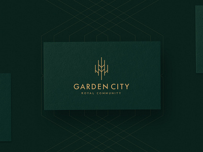 Garden City branding design flat icon illustration logo typography