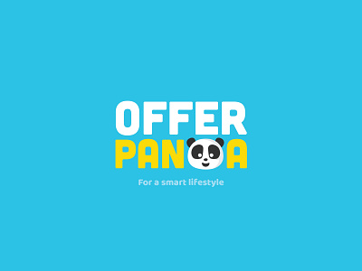 Offer Panda branding design flat icon illustration logo typography vector