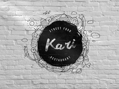 Kari branding design flat icon identity illustration logo minimal type typography vector