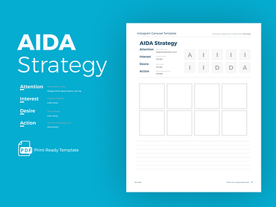 AIDA Strategy instagram post instagram template marketing product design ux