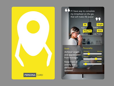 Persona Card Concept design thinking designsprint insights insurance insuretech persona productdesign research trends userresearch ux ux design ux process