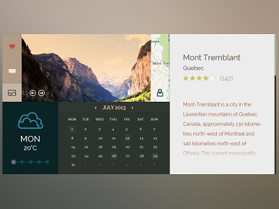 Outdoors ui (free PSD)