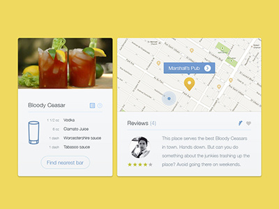 Cocktail cocktail drink location map recipe review ui