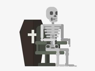 Skellie illustration officevibe skeleton