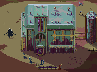 Outer edges environment design pixelart