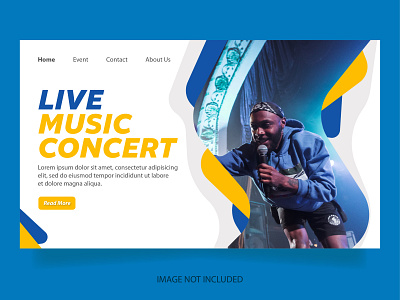 live music concert landing page template branding design landing landingpage media modern page templates ui uiux web