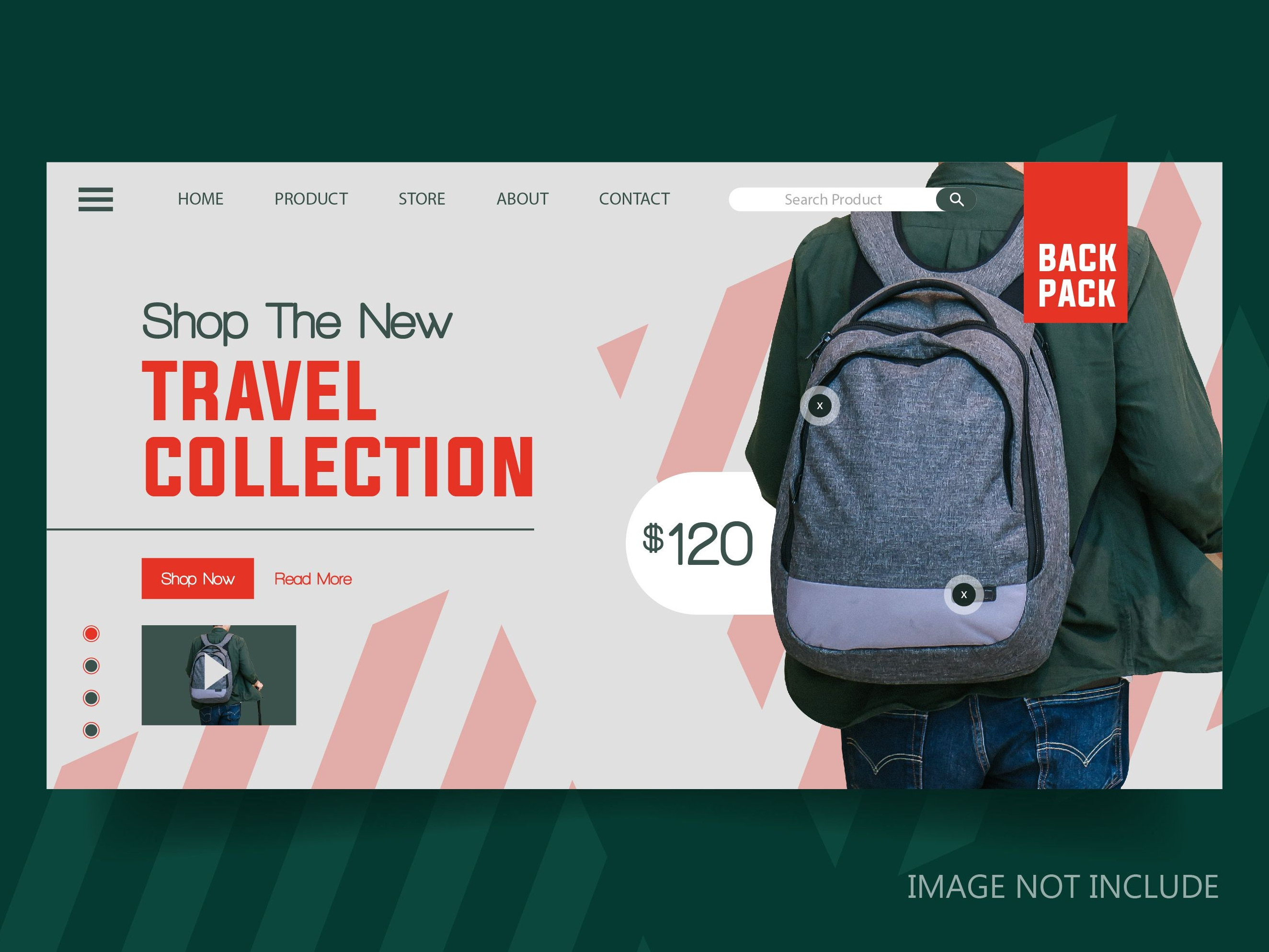Backpack Shop Landing Page by Nazar Khalik Putra on Dribbble