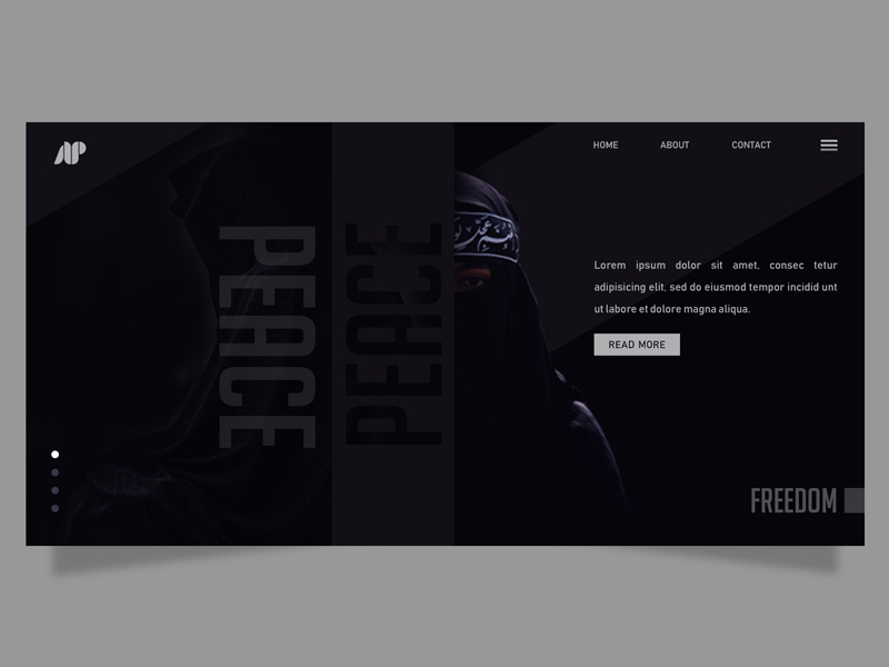 Peace Landing Page Website Design by Nazar Khalik Putra on Dribbble