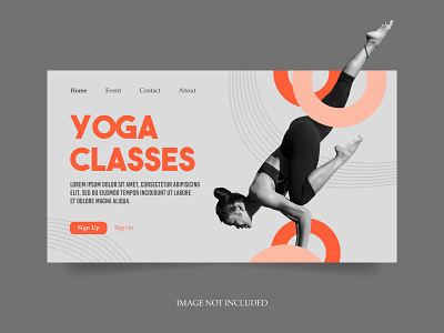 Yoga Classes Landing Page branding classes design landing landingpage marketing media modern template templates ui web website yoga