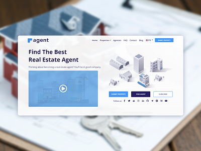 Landing page concept for a real estate