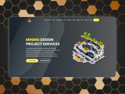 Landing page concept for a mining concept design flat landing page minimal ui web web design