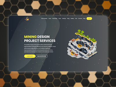 Landing page concept for a mining