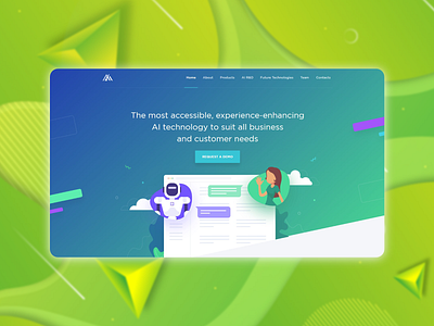 Digital product landing page design flat front end landign page ui web website