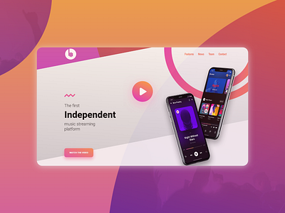 Landing page for an App