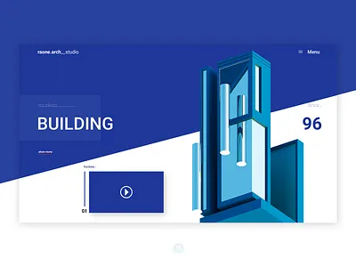 Modern Building Header 3d building colors design flat header design illustration modern render sketchup ui ux website