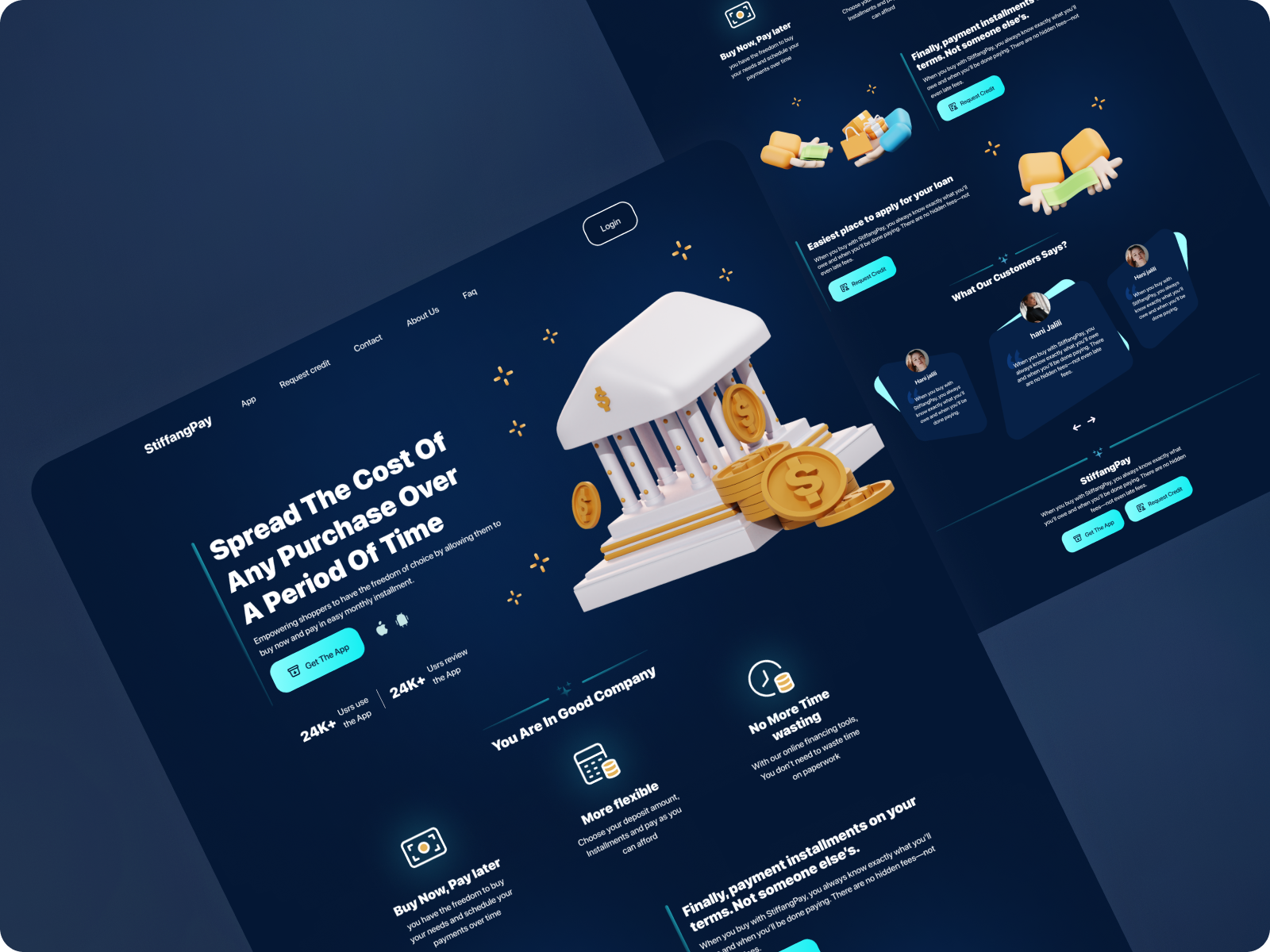 Loan Management Service landing page by Hani Jalili on Dribbble