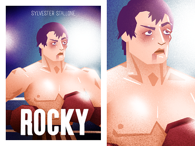 Rocky Balboa boxer champion illustration poster rocky balboa sport stallone