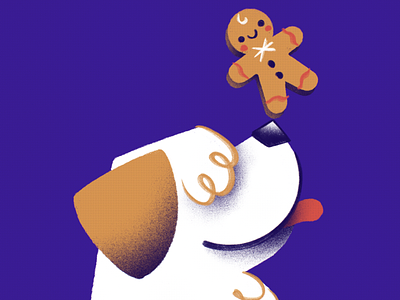Christmas dog № 7: 🐶🍪 christmas decoration dog gingerbread gingerbread man illustration natal navidad