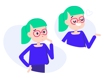 Illustration Guide Study - Girl using glasses