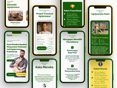 Farmillions App - Social Crowdfunding Investment app application design mobile version typography ui ux