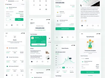 Reksadini - Mutual Funds Investment App clean design illustration investment investment app mobile app design mutual funds mutual funds mobile app ui user experience userinterface ux