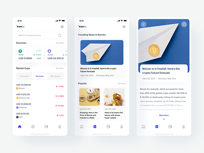 Kemito - Cryptocurrency Apps branding clean crypto crypto exchange crypto wallet cryptocurrency cryptomobileapp design figma minimal mobile app mobile app design ui user experience userinterface ux