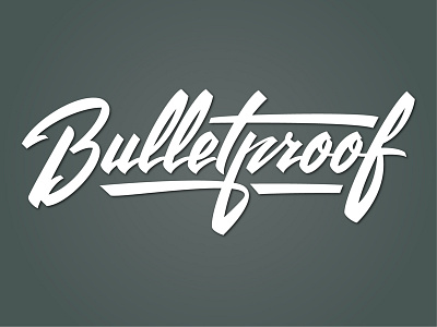 Bulletproof hand drawn illustration lettering type typography