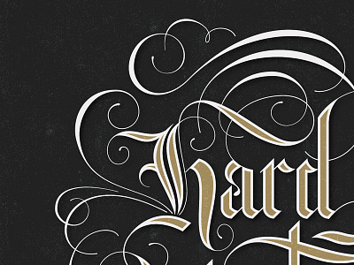 Hard Work Pays Off hand drawn illustration lettering type typography