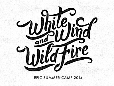 White Wind and Wild Fire brush face font hand lettering lettering logo logo design logotype pen type typography