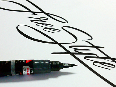 Freestyle brush brush lettering calligraphy hand lettering lettering script typography