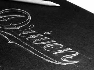 Driven Sketch charcoal drawing hand lettering lettering pencil script sketch type typography