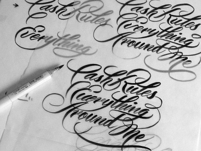 Cash Rules Brushpen brush pen hand lettering lettering script type typography