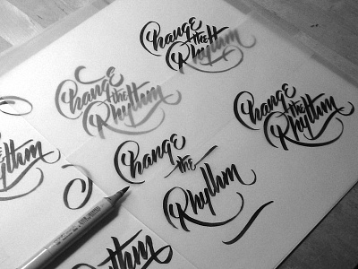Change The Rhythm Sketches brush calligraphy font handlettering lettering marker pen script sketch type typography