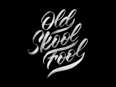 Old Skool Fool Logotype Sketch brush calligraphy handlettering lettering marker pen script sketch type typography