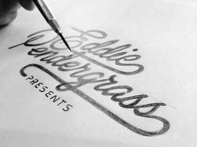 Eddie Pendergrass Sketch branding design drawing handlettering identity lettering pencil sketches typography