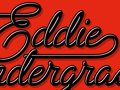 Eddie Pendergrass Logotype Vectorizing Detail 3d handlettering illustrator lettering shadow type typography vector