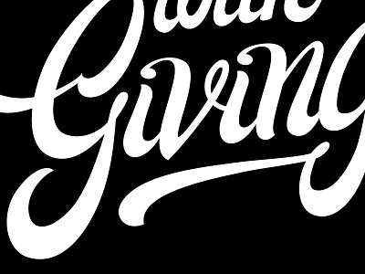 Giving brushpen identity lettering logo logotype script typography vector