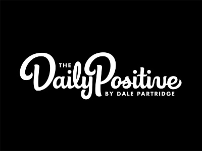 The Daily Positive Logotype branding brushlettering handlettering identity lettering logo logotype script vector