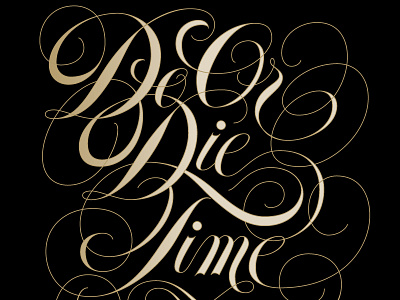 Do or Die Time calligraphy handlettering illustrator lettering script swash type typography vector