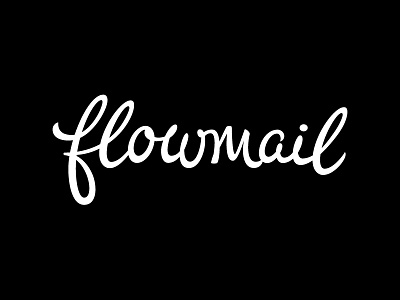 Flowmail Logotype branding brushlettering handlettering identity lettering logo logotype script vector