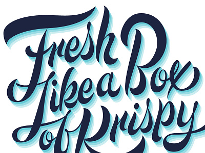 Fresh Like a Box of Krispy Kremes brushlettering brushscript calligraphy handlettering illustrator lettering script swash type typography vector