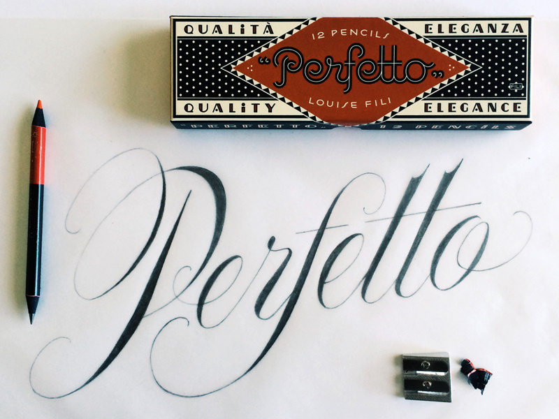 Perfetto Pencil Sketch lettering drawing script pencil handlettering calligraphy typography