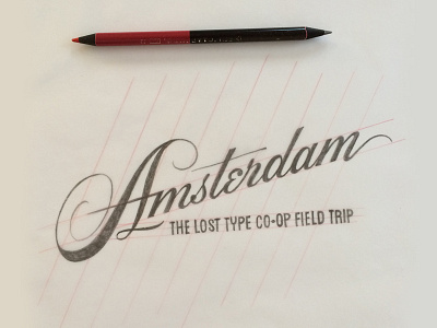 Amsterdam Sketch calligraphy drawing handlettering lettering pencil script typography