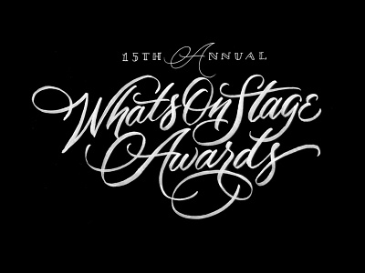 WhatsOnStage Awards brush drawing handlettering lettering script sketches typography