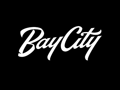 Bay City Logotype brushlettering brushscript handlettering illustrator lettering logo logotype script vector