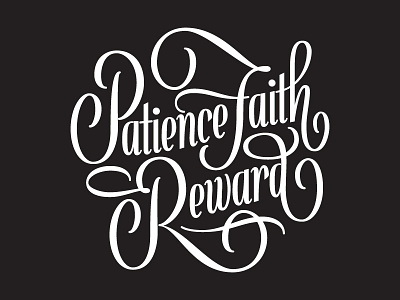 Patience Faith Reward Logotype